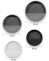 Hanging Wally 4er Set Grau / Schwarz / Matt Weiß