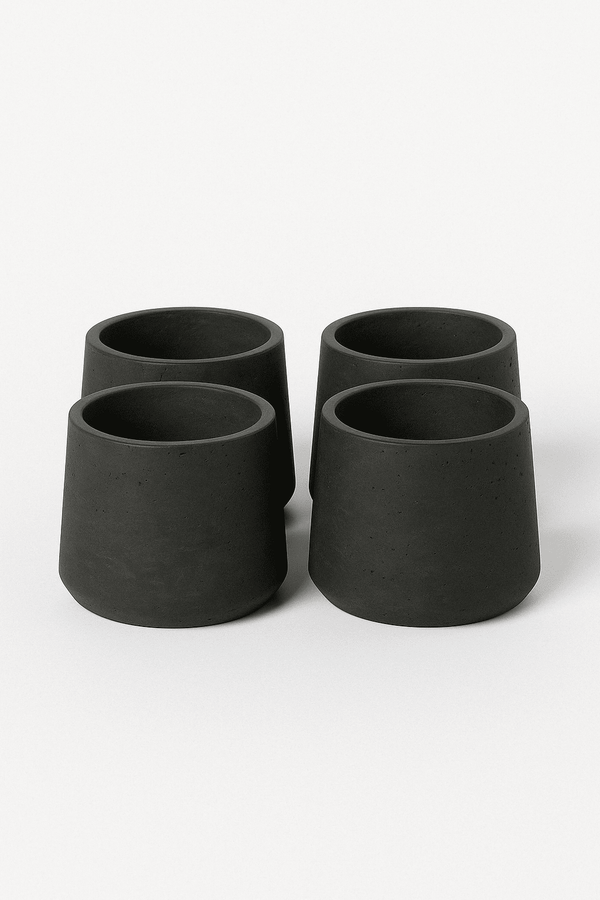 4er Patt Black Washed Set L