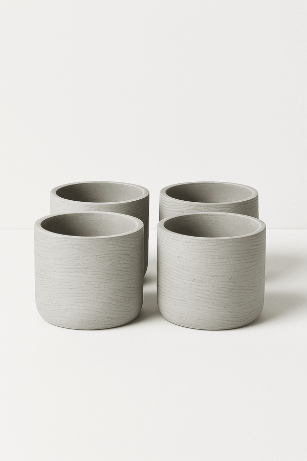 4er Charlie Grey Washed Set L