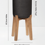 Charlie Black Washed Feet high Größe XXL [v=XXL|ø52|ö41.6|h87.5|t41]