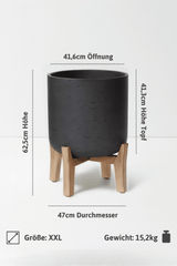 Charlie Black Washed Feet Low Größe XXL [v=XXL|ø47|ö41.6|h62.5|t41]