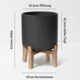 Charlie Black Washed Feet Low Größe XXL [v=XXL|ø47|ö41.6|h62.5|t41]