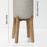 Charlie Grey Washed Feet high Größe M [v=M|ø23.5|ö16|h38|t16.5]