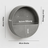 Hanging Wally Wandgefaess Fiberstone Grau Groesse S Massangaben [v=S|ø40|B9|t16]