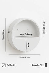 Hanging Wally Wandgefaess Fiberstone Weiss Groesse M Massangaben [v=M|ø50|B10|t20]