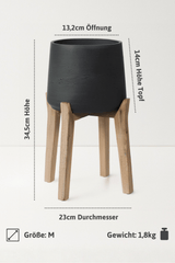 Patt Black Washed Feet high Größe M [v=M|ø23|ö13.2|h34.5|t13]