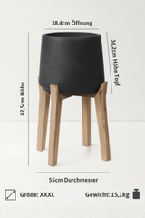 Patt Black Washed Feet high Größe XXXL [v=XXXL|ø55|ö38.4|h82.5|t36.2]