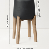 Patt Black Washed Feet high Größe XXXL [v=XXXL|ø55|ö38.4|h82.5|t36.2]