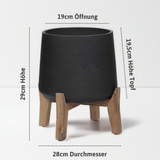 Patt Black Washed Feet Low Größe XL [v=XL|ø28|ö19|h29|t18.5]