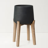 Patt Black Washed Feet High