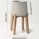 Patt Grey Washed Feet high Größe XL [v=XL|ø30.5|ö19|h43.5|t18.5]