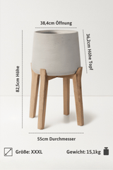 Patt Grey Washed Feet high Größe XXXL [v=XXXL|ø55|ö38.4|h82.5|t36.2]