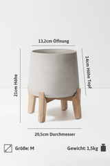 Patt Grey Washed Feet Low Größe M [v=M|ø20.5|ö13.2|h21|t13]